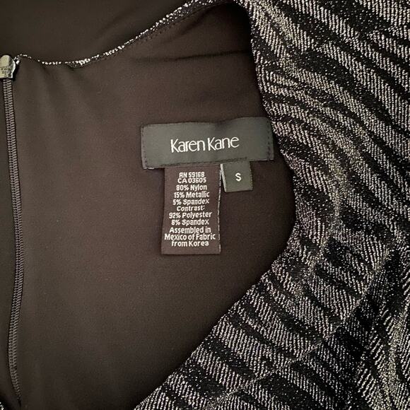 NWOT Karen Kane Tie-Front Jumpsuit - Black with Silver, Small - Picture 7 of 8